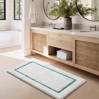 Thumbnail 15: Madison Park Roan Border Tufted Bath Rug 