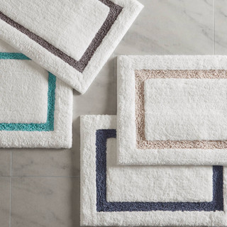 Thumbnail 21: Madison Park Roan Border Tufted Bath Rug 