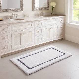 Thumbnail 22: Madison Park Roan Border Tufted Bath Rug 