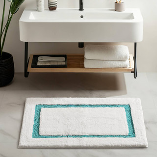 Thumbnail 28: Madison Park Roan Border Tufted Bath Rug 