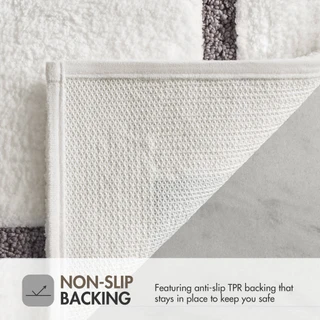 Thumbnail 32: Madison Park Roan Border Tufted Bath Rug 