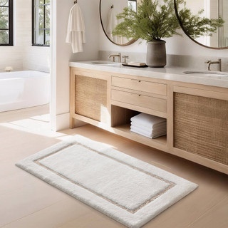 Thumbnail 32: Madison Park Roan Border Tufted Bath Rug 