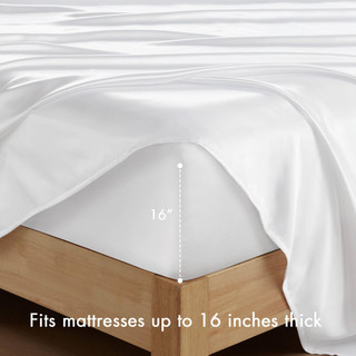 Thumbnail 3: Madison Park Essentials Satin Luxury Sheet Set 