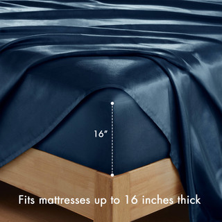 Thumbnail 11: Madison Park Essentials Satin Luxury Sheet Set 