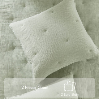 Thumbnail 3: Harbor House Breeze Cotton Gauze Embroidered Euro Sham  