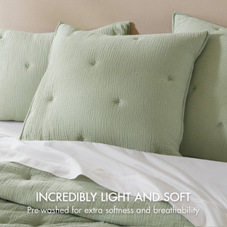 Thumbnail 4: Harbor House Breeze Cotton Gauze Embroidered Euro Sham  