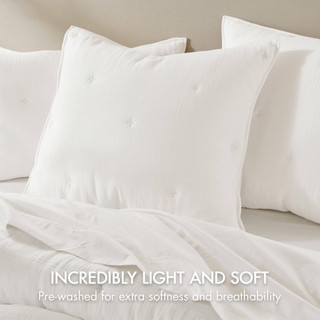 Thumbnail 3: Harbor House Breeze Cotton Gauze Embroidered Euro Sham  