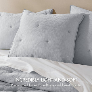 Thumbnail 5: Harbor House Breeze Cotton Gauze Embroidered Euro Sham  