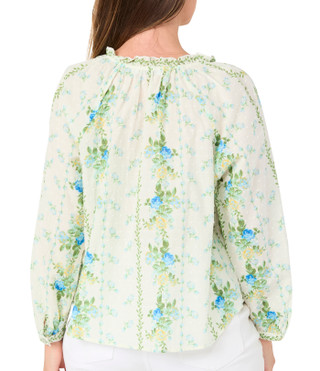 Thumbnail 2: FIGUEROA & FLOWER Women's Long Sleeve Clip Dot Top 