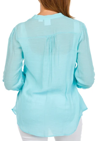 Thumbnail 3: Zac & Rachel Women's 3/4 Sleeve Pleated Top 