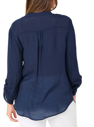 Thumbnail 2: Zac & Rachel Women's 3/4 Sleeve Pleated Top 