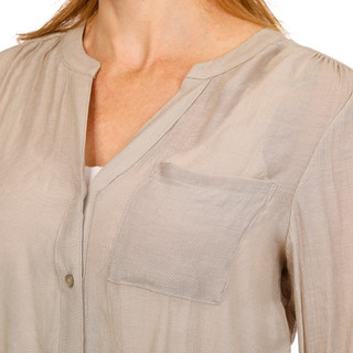 Thumbnail 3: Zac & Rachel Women's Tie Hem Button Front Top 