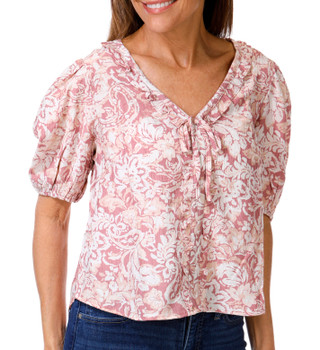 Thumbnail 1: Counterparts Women's Crinkle Bubble Sleeve Top 