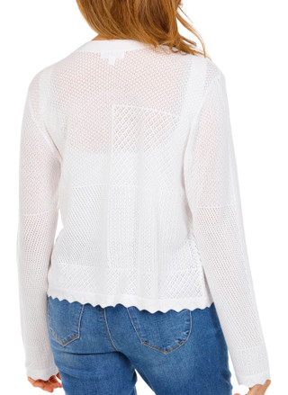 Thumbnail 3: Kathy Ireland Women's Long Sleeve Pointelle Shrug 