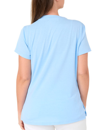 Thumbnail 2: Bella Carra Women's Floral Embroidered Tee 