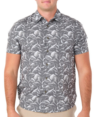 Thumbnail 1: Guy Harvey Men's Short Sleeve Button Down Shirt 
