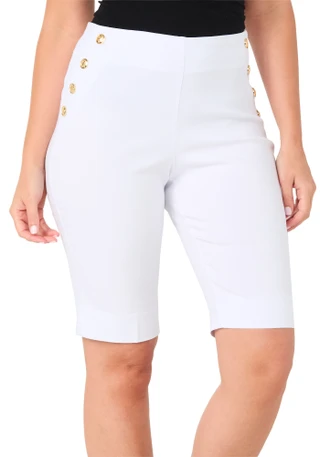 Thumbnail 1: Zac & Rachel Women's Sailor Button Bermuda Shorts 