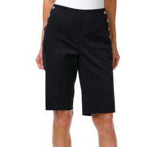 Thumbnail 1: Zac & Rachel Women's Sailor Button Bermuda Shorts 