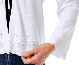 Thumbnail 3: Kathy Ireland Women's Long Sleeve Tie Front Shrug 