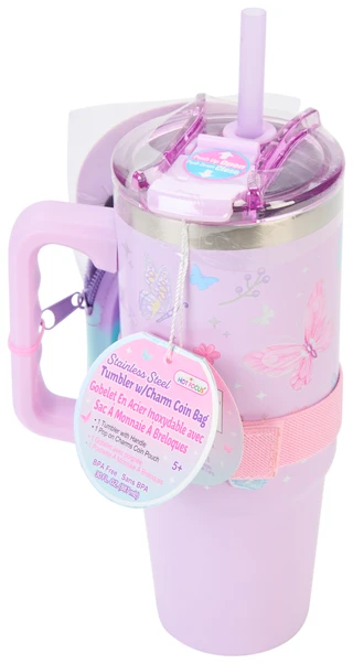 Thumbnail 3: HOT FOCUS 30 Oz Stainless Steel Tumbler with Charm Coin Bag 