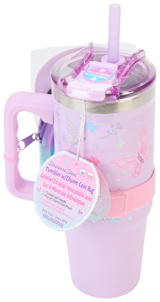 Thumbnail 2: HOT FOCUS 30 Oz Stainless Steel Tumbler with Charm Coin Bag 