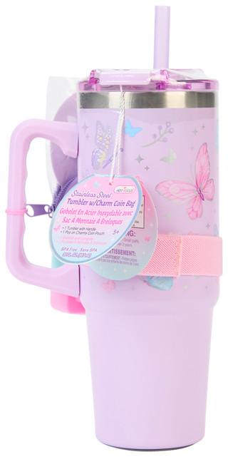 Thumbnail 3: HOT FOCUS 30 Oz Stainless Steel Tumbler with Charm Coin Bag 