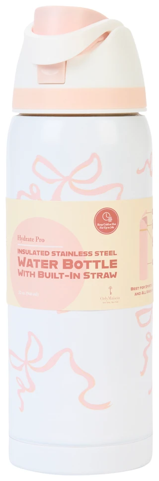 Thumbnail 1: ORLY MAISON 32 Oz Insulated Stainless Steel Water Bottle 