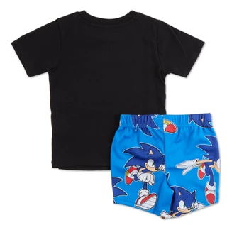 Thumbnail 4: Sonic Toddler Boys 2 Pc Graphic Shorts Set 
