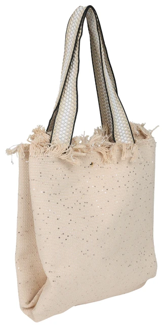 Thumbnail 2: Catherine Malandrino Sequined Canvas Snap Tote with Guitar Strap Handles 