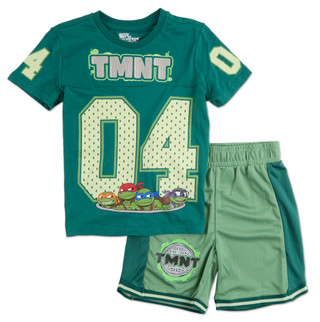 Thumbnail 1: Teenage Mutant Ninja Turtles Boys 2 Pc TMNT Number 4 Jersey Set 