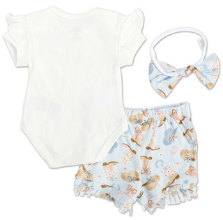 Thumbnail 2: Baby Essentials Baby Girls 3 Pc Cowgirl Shorts Set 