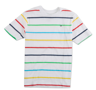 Thumbnail 1: Tommy Hilfiger Boys Stripe Print Tee  