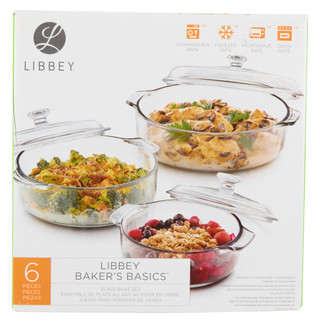 Thumbnail 1: Libbey 6 Pc Baker's Basic Glass Bake Set 