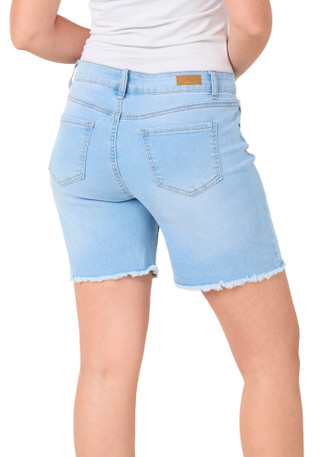 Thumbnail 2: Bleu Petite Raw Hem Denim Shorts 