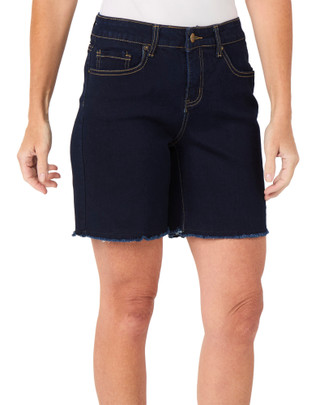Thumbnail 1: Bleu Petite Raw Hem Denim Shorts 