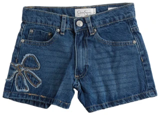 Thumbnail 1: Jessica Simpson Big Girls Bow Emma Denim Shorts 