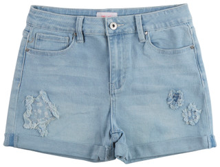 Thumbnail 1: YMI Big Girls Star Patches Denim Shorts 