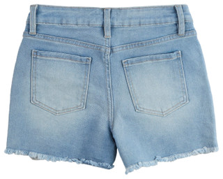 Thumbnail 2: YMI Big Girls Bow Embossed Denim Shorts  