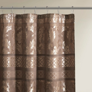 Thumbnail 4: Madison Park Madison Park Bellagio Jacquard Shower Curtain 
