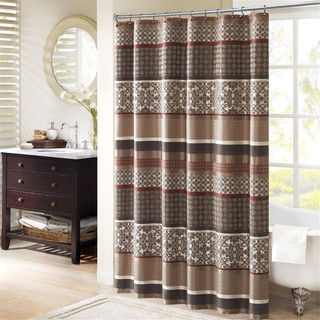Thumbnail 1: Madison Park Princeton Jacquard Shower Curtain 