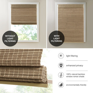 Thumbnail 2: Madison Park Eastfield Bamboo Light Filtering Roman Shade 