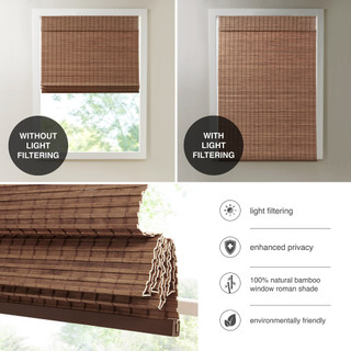 Thumbnail 8: Madison Park Eastfield Bamboo Light Filtering Roman Shade 