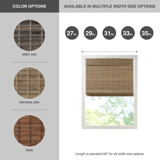 Thumbnail 4: Madison Park Eastfield Bamboo Light Filtering Roman Shade 