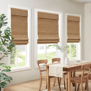 Thumbnail 3: Madison Park Eastfield Bamboo Light Filtering Roman Shade 