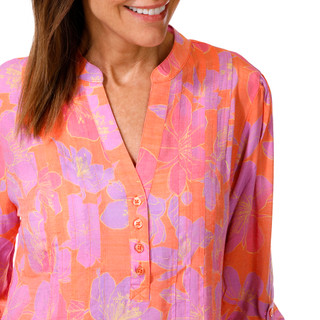 Thumbnail 2: Zac & Rachel Women's 3/4 Sleeve Pleated Top 