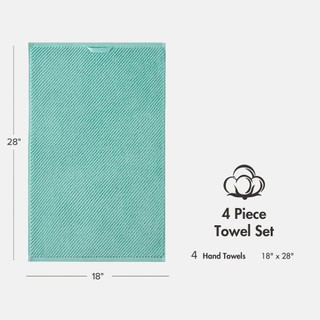 Thumbnail 2: Madison Park Diagonal Ribbed 4 Pc Quick Dry Towel Set 