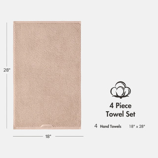Thumbnail 4: Madison Park Diagonal Ribbed 4 Pc Quick Dry Towel Set 