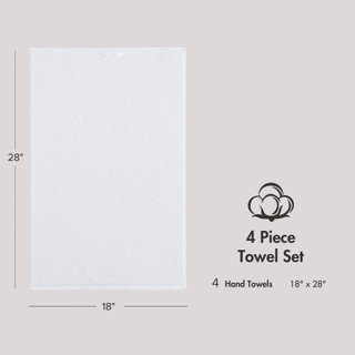 Thumbnail 4: Madison Park Diagonal Ribbed 4 Pc Quick Dry Towel Set 
