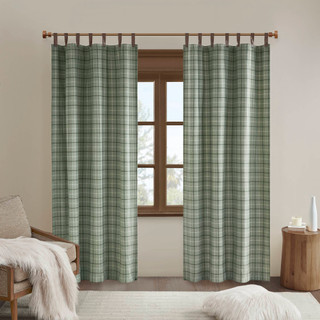 Thumbnail 1: Madison Park Anaheim Faux Leather Tab Top Curtain Panel 