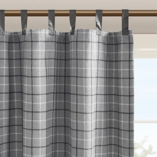 Thumbnail 3: Madison Park Anaheim Faux Leather Tab Top Curtain Panel 